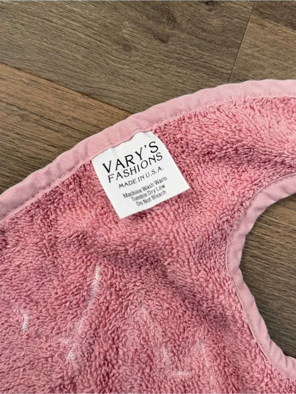 Vintage Pink 101 Dalmation Applique Front Baby Bib - One Size